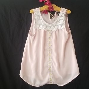 Hearts pink girls top size 6